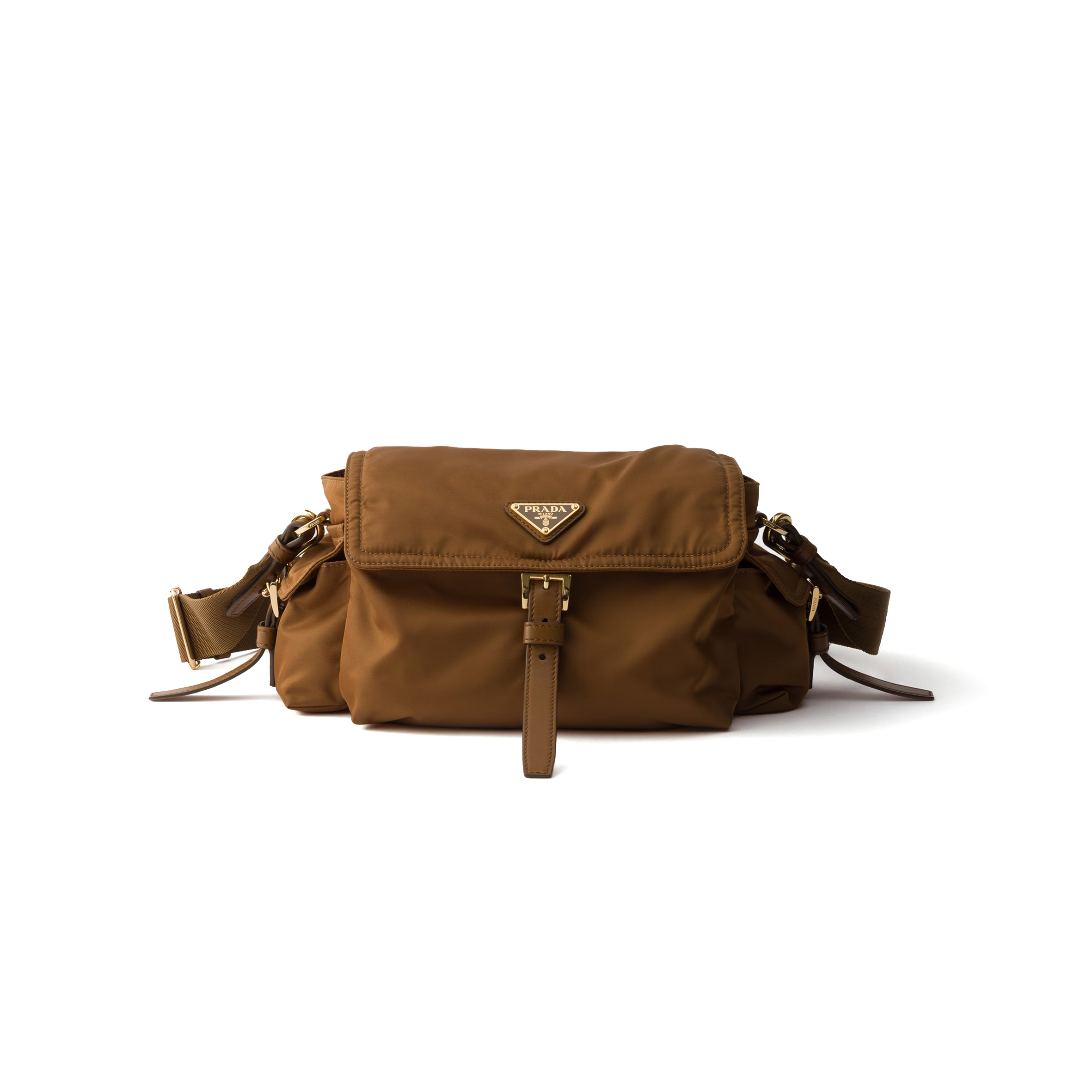 PRADA EXPLORE MEDIUM RE-NYLON SHOULDER BAG WITH FLAP 1BD394 (30*14*10cm)